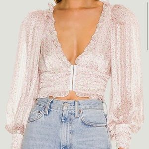 For Love & Lemons Cropped Blouse